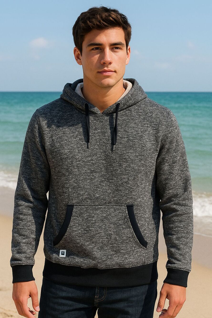 LIRA Hoodie Mens L Gray Pullover Sweater Casual Athleisure Beach Coastal Skater